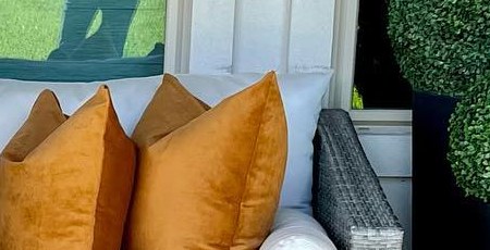 Mustard gold velvet pillows